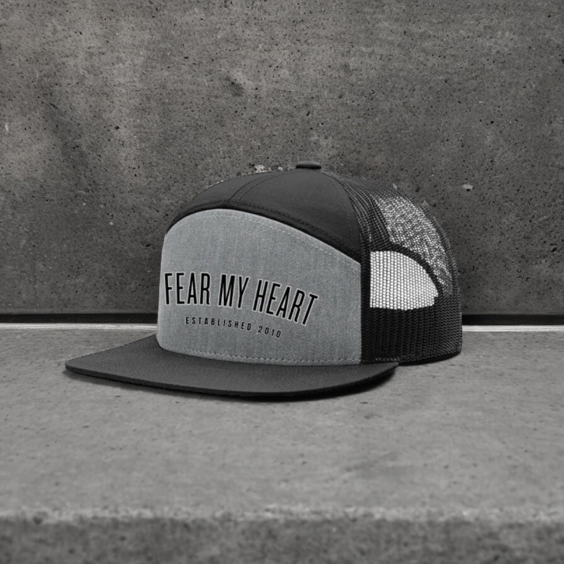 Fear My Heart Hat -  7 Panel Trucker Cap